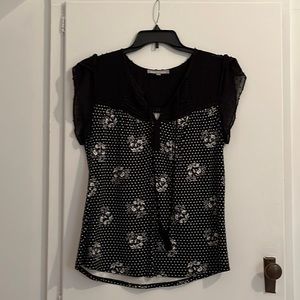 Short Sleeve Flutter Sleeve Tassel Knit Top